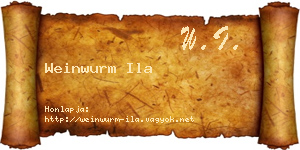 Weinwurm Ila névjegykártya
